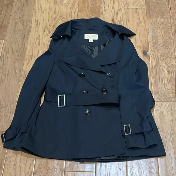 Michael Kora Black Rain Coat Womens Medium - Picture 1 of 7
